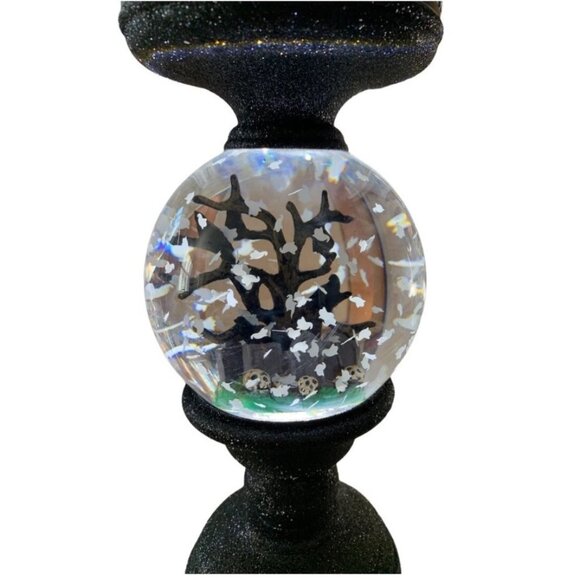 Halloween Water Snow Globe 3- Wick Candle Holder Bath & Body Works EUC - Picture 9 of 9